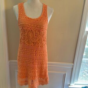 Umgee Orange Crochet Dress